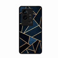 Midnight Gold Geometric Premium Glass Phone Case for iQOO 11 5G