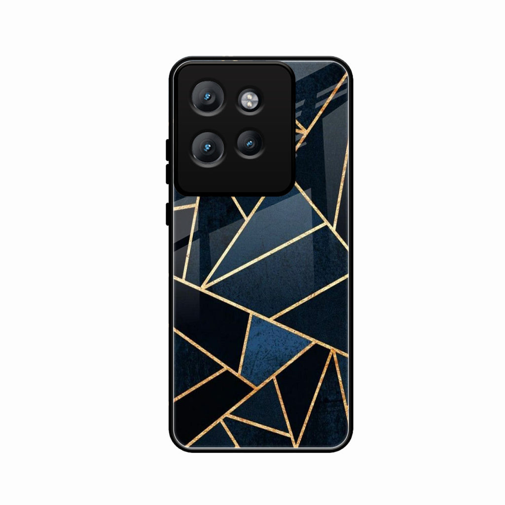 Midnight Gold Geometric Premium Glass Phone Case for Motorola Edge 50