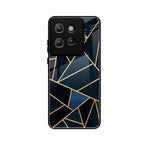 Midnight Gold Geometric Premium Glass Phone Case for Motorola Edge 50