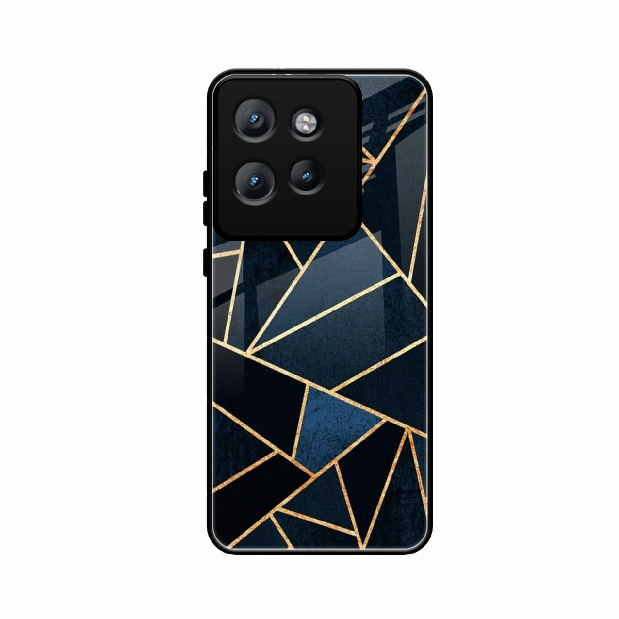 Midnight Gold Geometric Premium Glass Phone Case for Motorola Edge 50