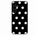 Classic Polka Dot Glass Phone Case for Samsung Galaxy S25 Plus 5G