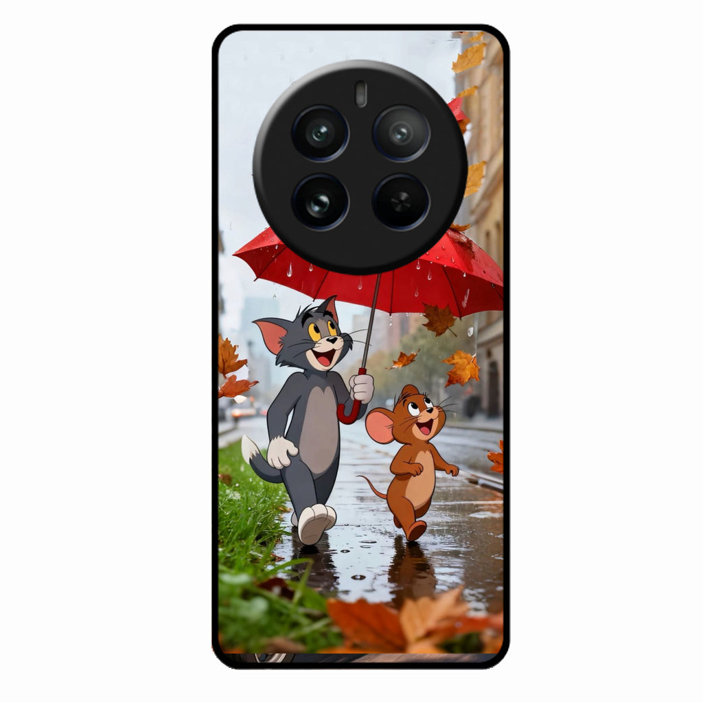 Rainy Day Cartoon Glass Phone Case for Realme 12 Pro Plus 5G