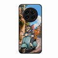 Cartoon Scooter Adventure Premium Glass Phone Case for Realme P1 5G