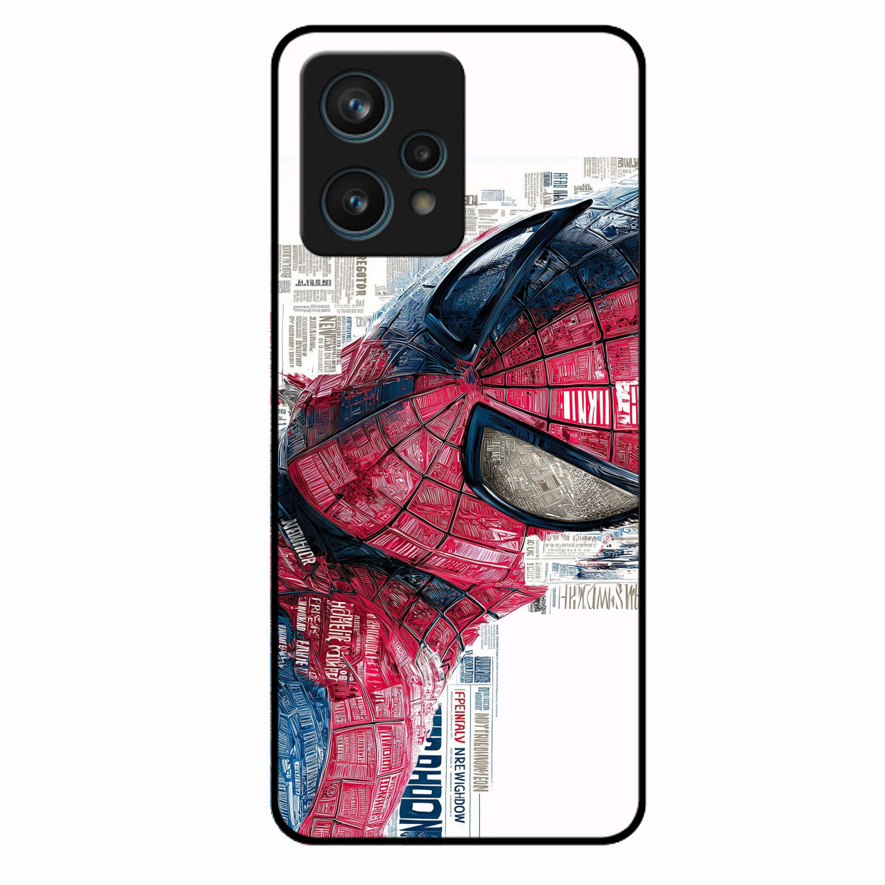 Red Blue Web Hero Glass Phone Cover for Realme 9 Pro Plus 5G
