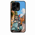 Cartoon Scooter Adventure Premium Glass Phone Case for Oppo Find X9 5G