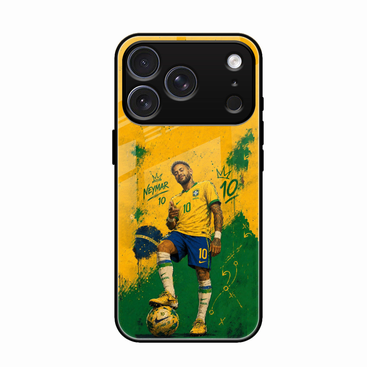 Golden Striker Glass Phone Case for iPhone 17 Pro Max