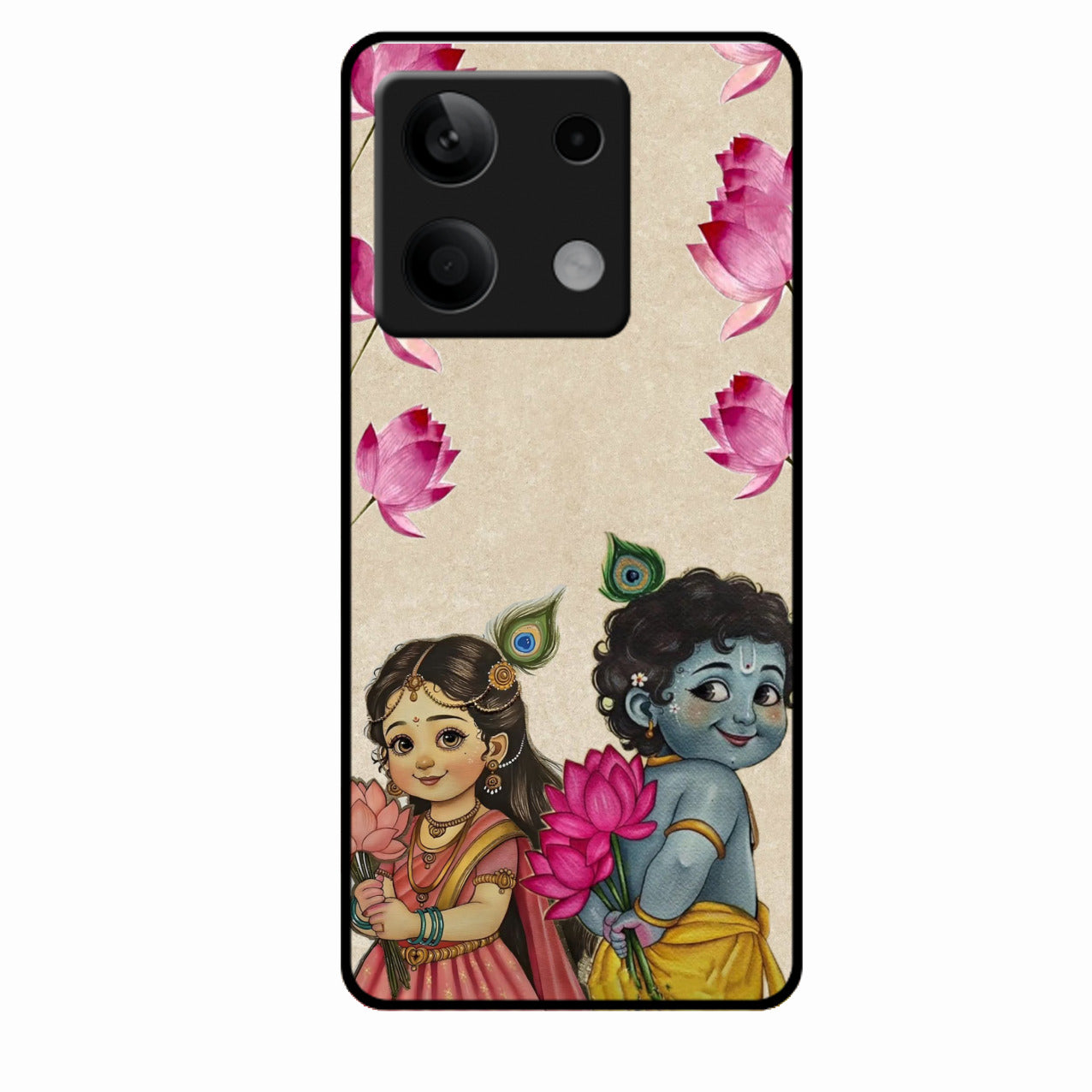 Krishna Eternal Lotus Glass Case for Redmi Note 13 5G