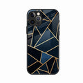 Midnight Gold Geometric Premium Glass Phone Case for iPhone 12 Pro Max
