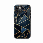 Midnight Gold Geometric Premium Glass Phone Case for iPhone 12 Pro Max