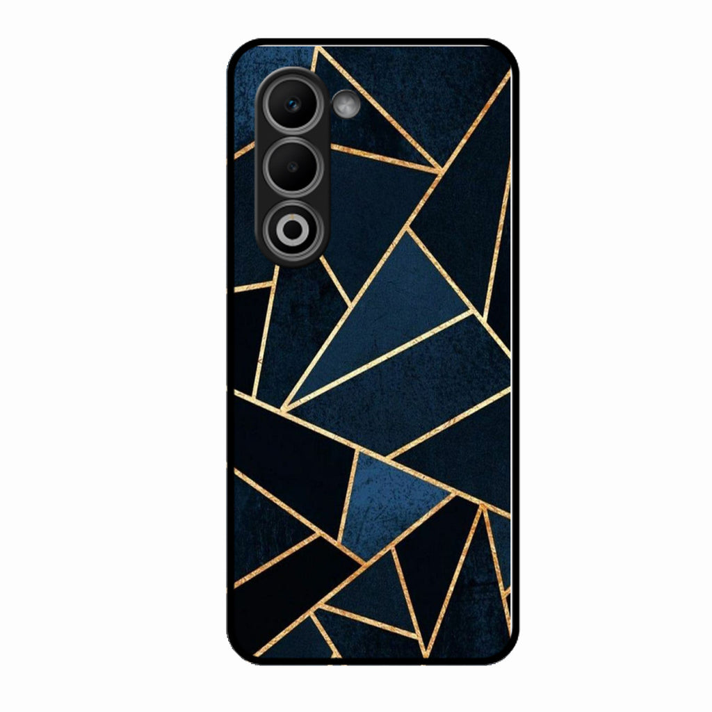 Midnight Gold Geometric Premium Glass Phone Case for Oppo A5 5G
