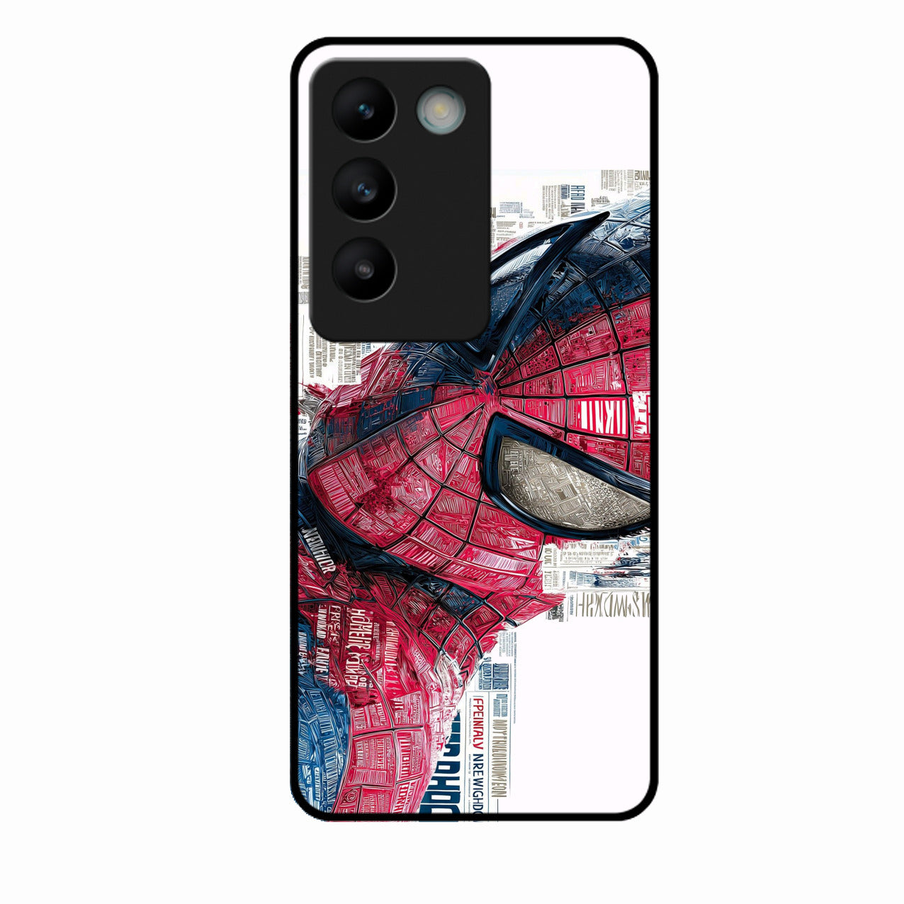 Red Blue Web Hero Glass Phone Cover for Vivo T3 5G