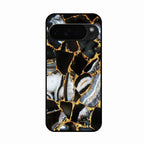 Black Gold Marble Glass Phone Case for Google Pixel 10 Pro XL
