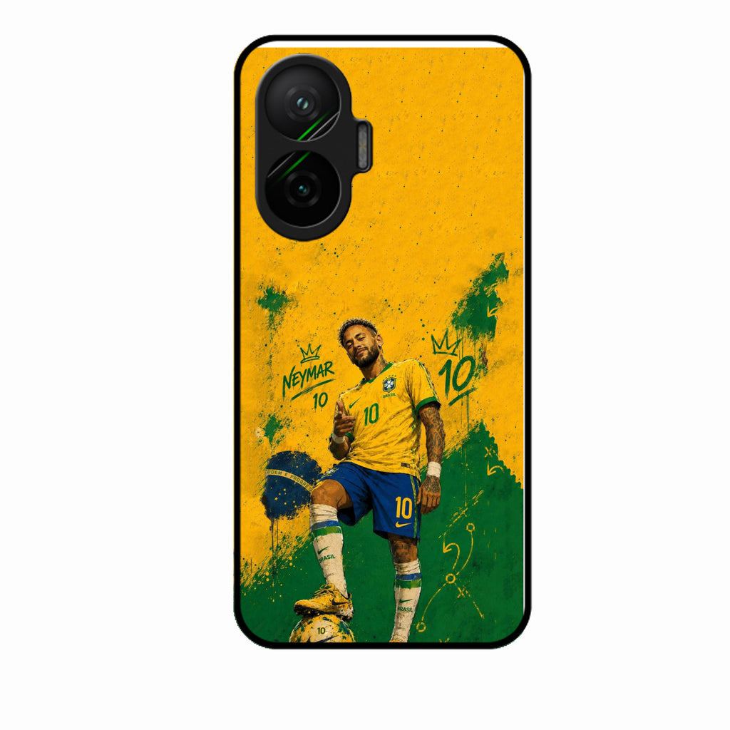 Golden Striker Glass Phone Case for Poco F7 5G