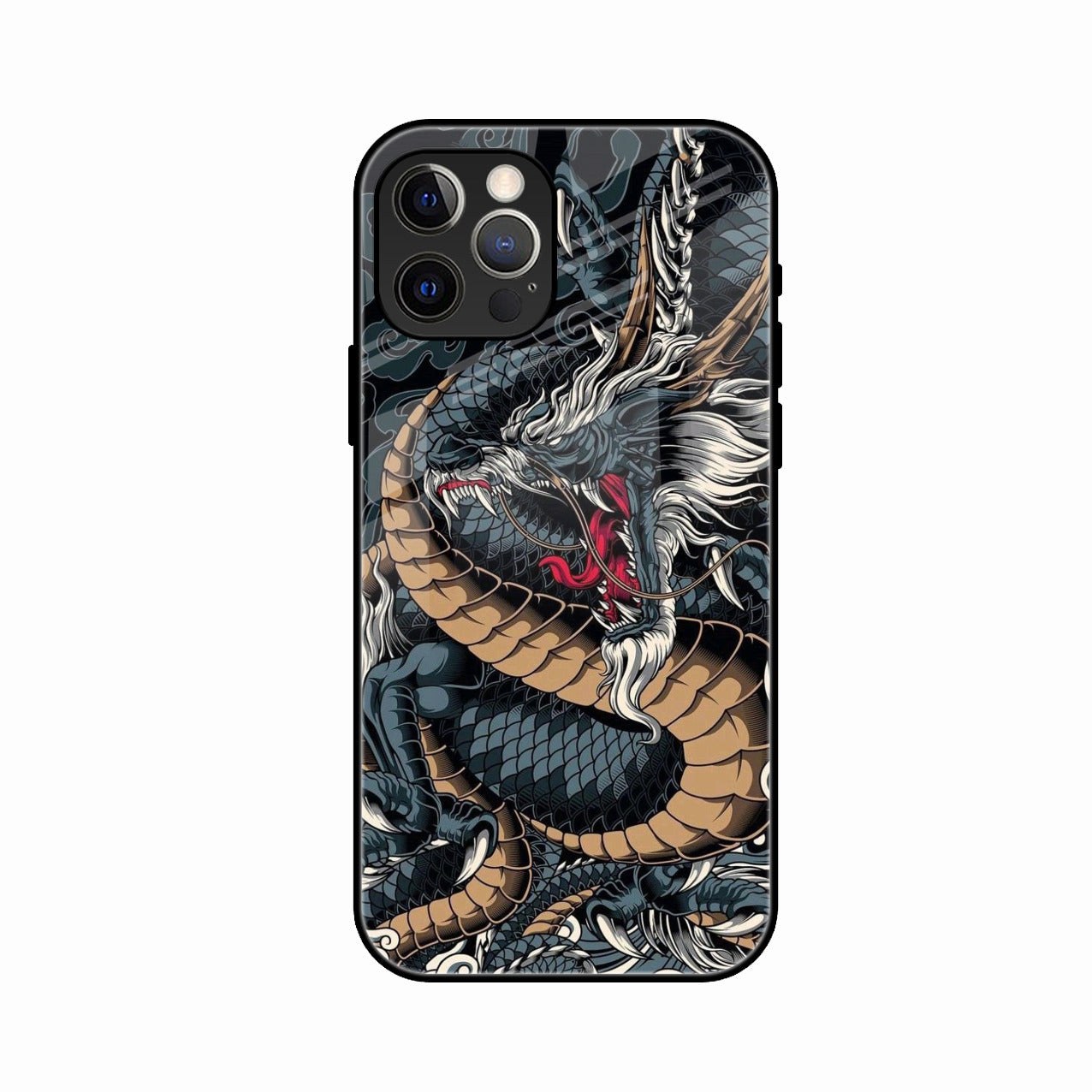 Midnight Dragon Glass Phone Case for iPhone 12 Pro Max