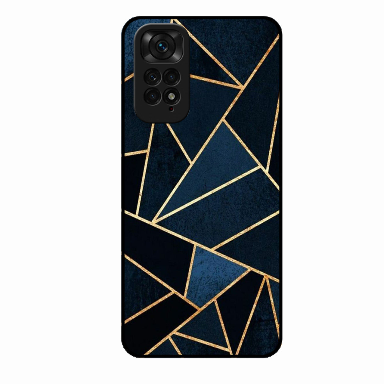Midnight Gold Geometric Premium Glass Phone Case for Redmi Note 11