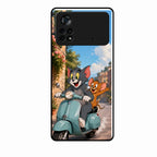 Cartoon Scooter Adventure Premium Glass Phone Case for Poco X4 Pro 5G