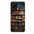 Colorful Bookshelf Art Glass Case Cover for Realme 9 5G