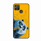 Cute Panda Sketch Premium Glass Phone Case for Realme C25Y