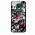 Japanese Wave Drift Racing Premium Glass Phone Case for Redmi Note 9 Pro Max
