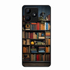 Colorful Bookshelf Art Glass Case Cover for Realme C53