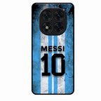 Blue Stripes Number 10 Football Glass Phone Case for Redmi Note 14 Pro 5G