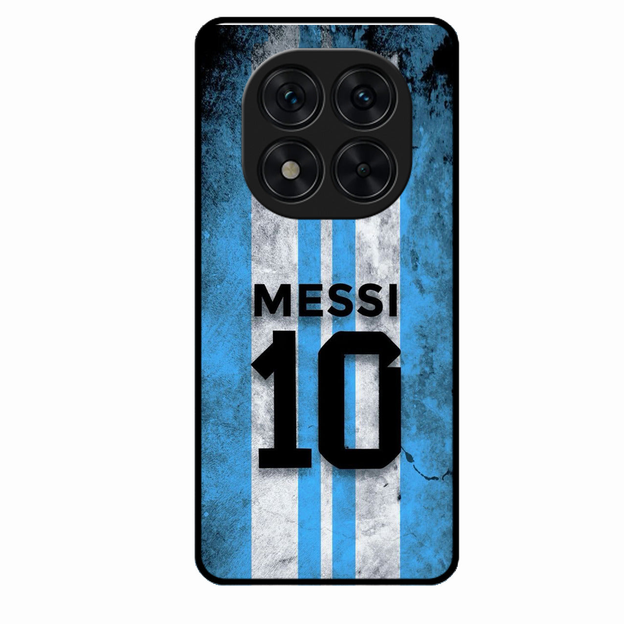 Blue Stripes Number 10 Football Glass Phone Case for Redmi Note 14 Pro 5G