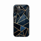 Midnight Gold Geometric Premium Glass Phone Case for iPhone 12 Pro