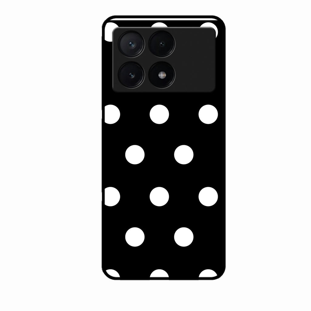 Classic Polka Dot Glass Phone Case for Poco X6 Pro 5G