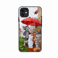 Rainy Day Cartoon Glass Phone Case for iPhone 12 mini
