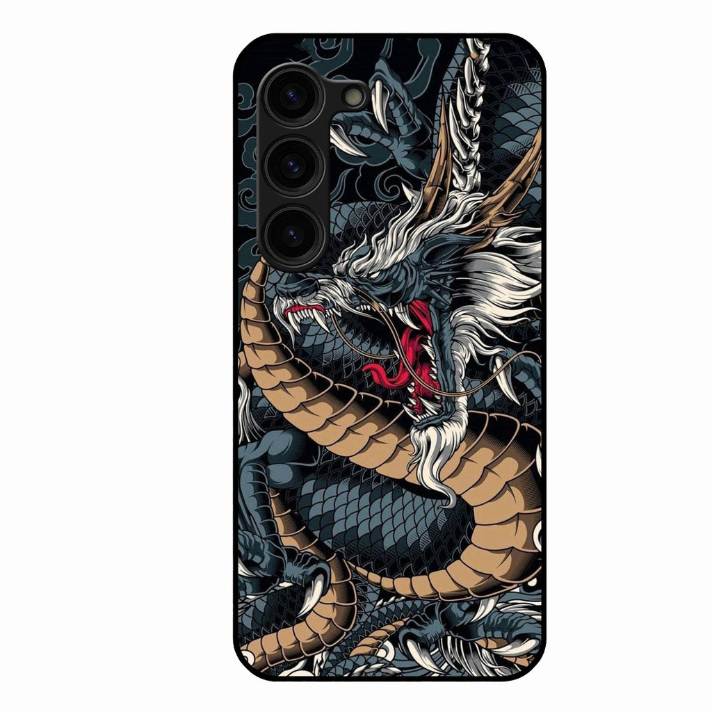 Midnight Dragon Glass Phone Case for Samsung Galaxy S23 Plus 5G