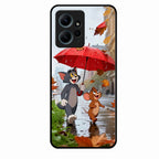 Rainy Day Cartoon Glass Phone Case for Redmi Note 12 4G