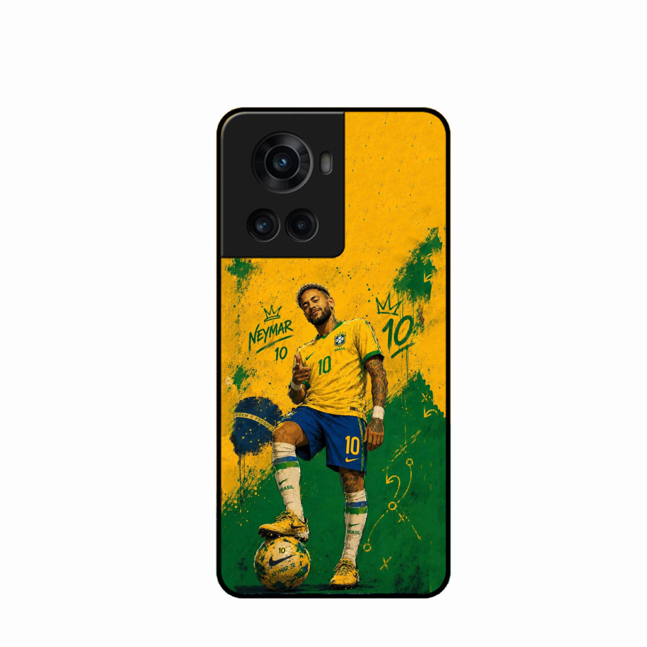 Golden Striker Glass Phone Case for Oneplus 10R 5G