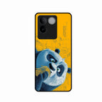 Cute Panda Sketch Premium Glass Phone Case for iQOO Z7 Pro 5G