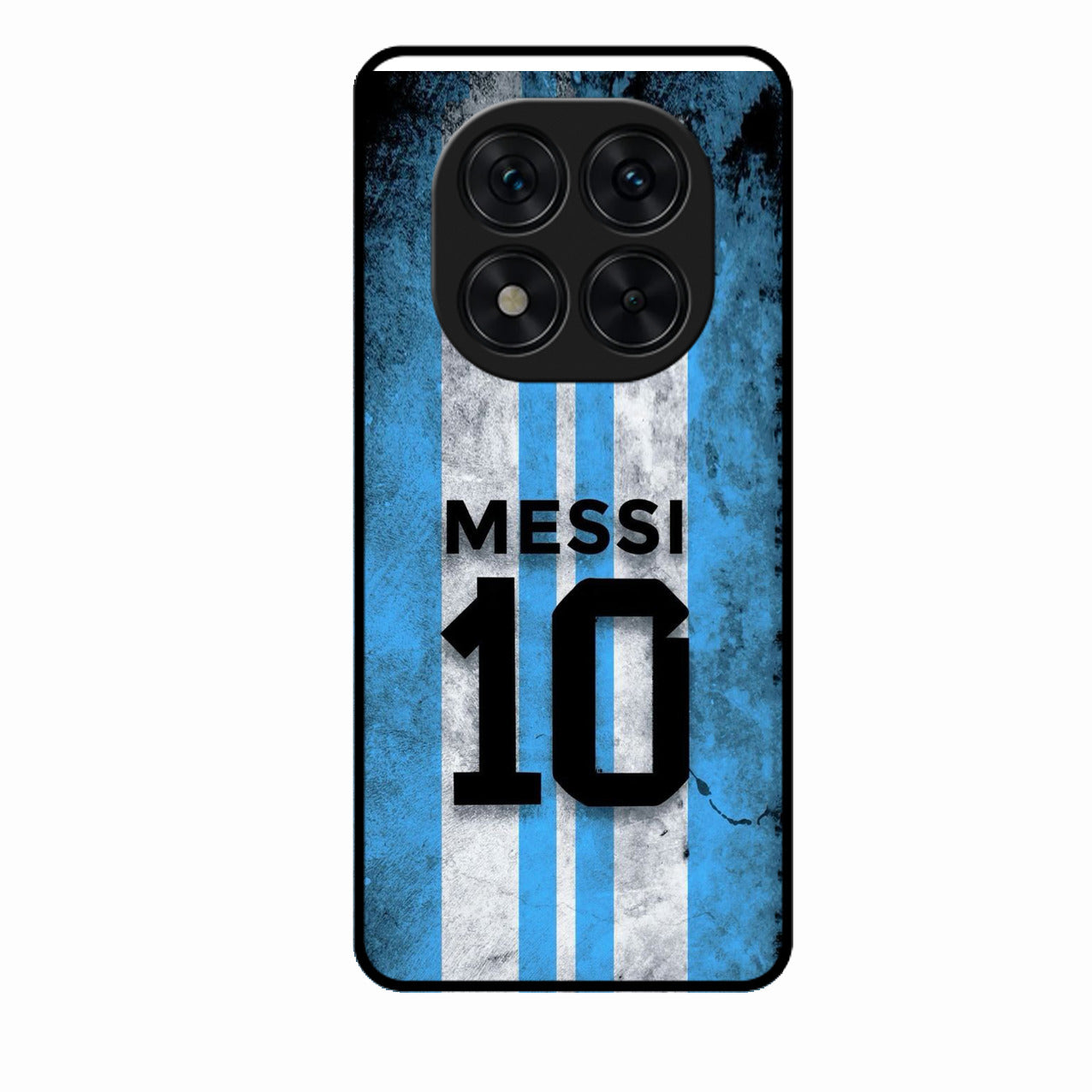 Blue Stripes Number 10 Football Glass Phone Case for Poco X7 5G
