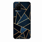 Midnight Gold Geometric Premium Glass Phone Case for Vivo T1X
