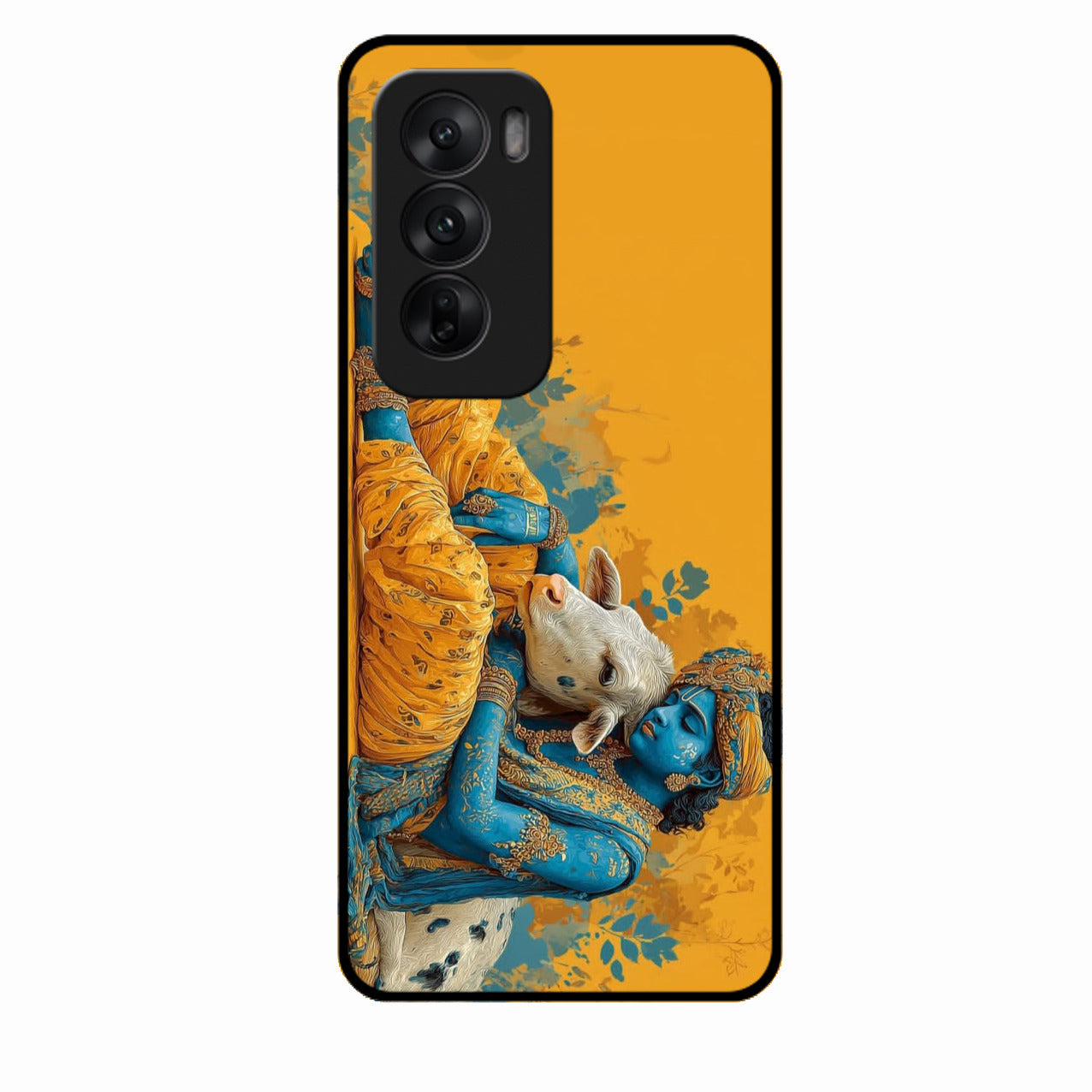 Divine Krishna Gopal Premium Glass Phone Case for Oppo Reno 12 5G