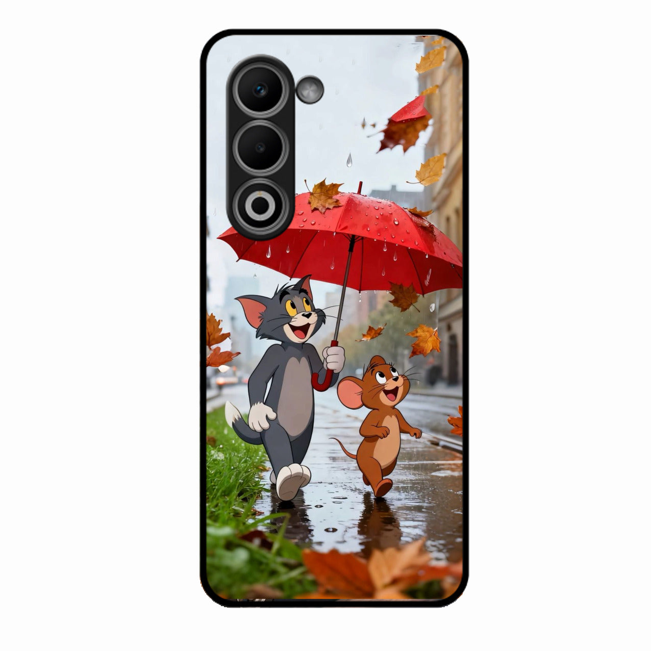 Rainy Day Cartoon Glass Phone Case for Oppo K13X 5G