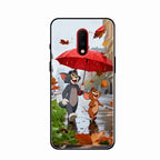 Rainy Day Cartoon Glass Phone Case for Oneplus 7