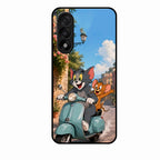 Cartoon Scooter Adventure Premium Glass Phone Case for Oneplus Nord 5 5G