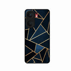 Midnight Gold Geometric Premium Glass Phone Case for iQOO Neo 9 Pro 5G