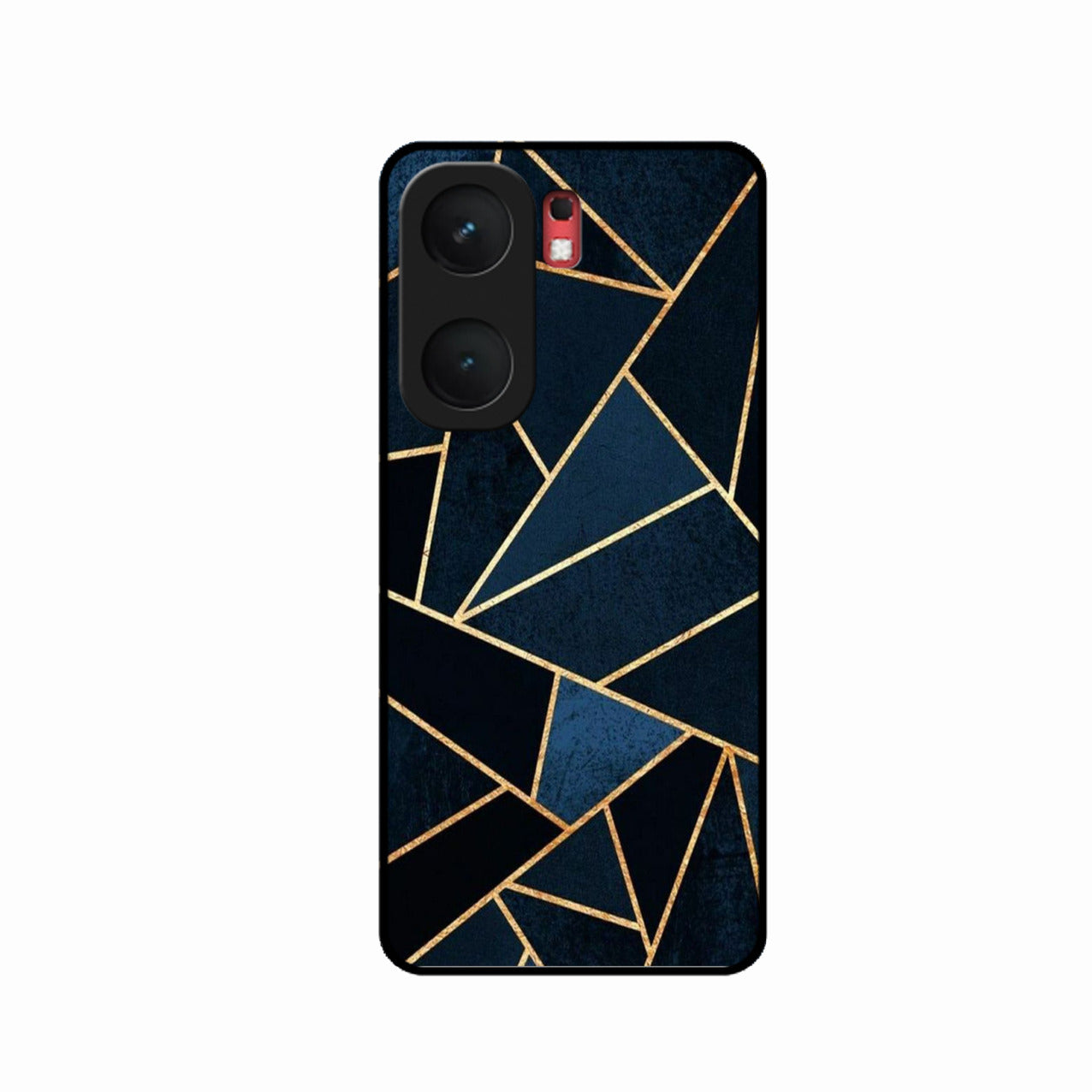 Midnight Gold Geometric Premium Glass Phone Case for iQOO Neo 9 Pro 5G