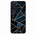 Midnight Gold Geometric Premium Glass Phone Case for Vivo Y29 5G