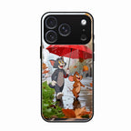 Rainy Day Cartoon Glass Phone Case for iPhone 17 Pro Max