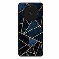Midnight Gold Geometric Premium Glass Phone Case for Realme 11 Pro Plus 5G