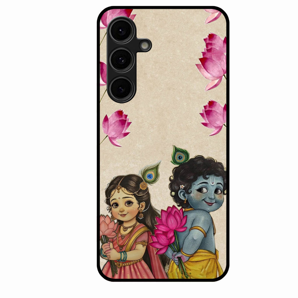 Krishna Eternal Lotus Glass Case for Samsung Galaxy S24 Fe 5G