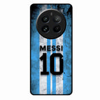Blue Stripes Number 10 Football Glass Phone Case for Realme 12 Pro 5G