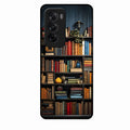 Colorful Bookshelf Art Glass Case Cover for Oppo Reno 12 5G