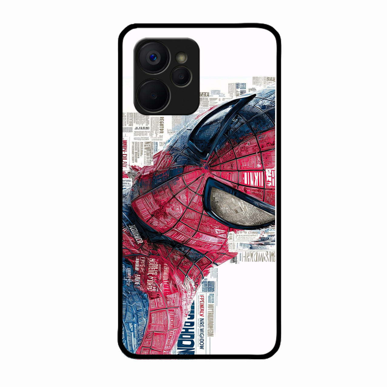 Red Blue Web Hero Glass Phone Cover for Realme 9I 5G