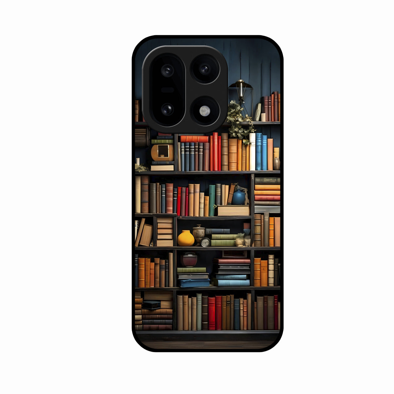 Colorful Bookshelf Art Glass Case Cover for OnePlus 15 5G