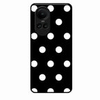 Classic Polka Dot Glass Phone Case for Oppo Reno 10 Pro 5G